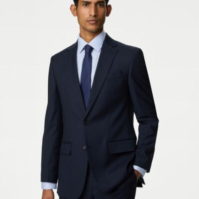 M&S Collection Regular Fit Stretch Suit Jacket Navy | Mens Blazers