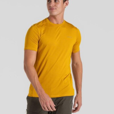 Craghoppers Crew Neck T-Shirt Yellow | Mens Tops & T-shirts