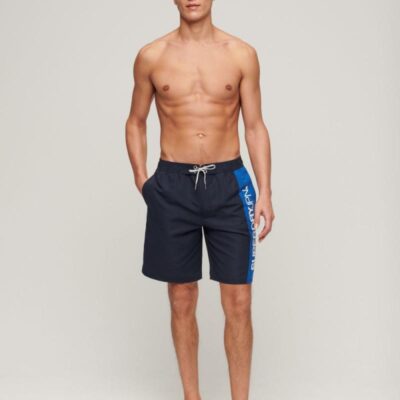 Superdry Pocketed Swim Shorts Navy | Mens Shorts