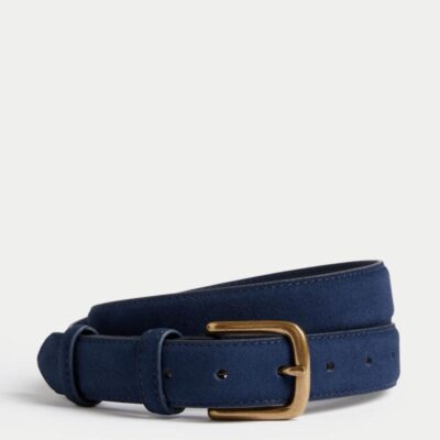 Autograph Suede Belt Navy | Mens Belts