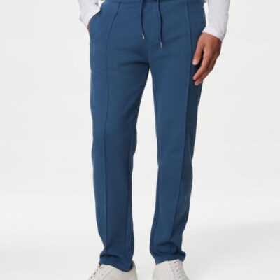 Autograph Cotton Blend Zip Pocket Joggers Denim | Mens Loungewear