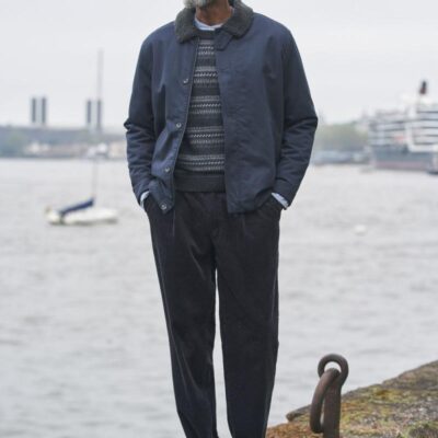 Seasalt Cornwall Organic Cotton Utility Jacket Navy | Mens Coats & Jackets