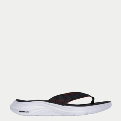 Skechers Vapor Foam Flip Flops Black Mix | Mens Casual Shoes