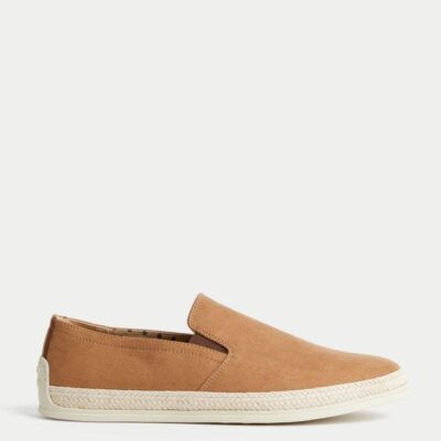 M&S Collection Jute Slip-On Espadrilles Tan | Mens Casual Shoes