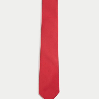 M&S Collection Machine Washable Tie Red | Mens Ties